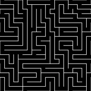 Labyrinth seamless pattern Stock Illustration