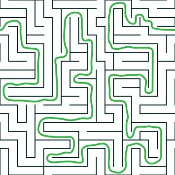 Labyrinth seamless pattern Stock Illustration