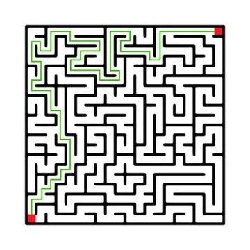 Labyrinth shape design element Stock Illustration