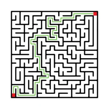 Labyrinth shape design element Stock Illustration