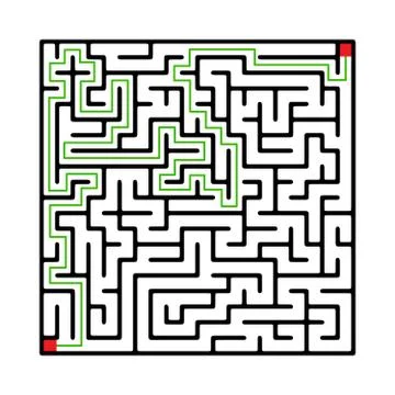 Labyrinth shape design element Stock Illustration