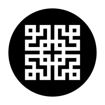 Labyrinth shaped crop circle pattern, found 2026 in Oxfordshire Stock Illustration