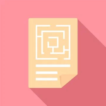 Labyrinth solution icon, flat style 스톡 일러스트