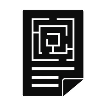 Labyrinth solution icon, simple style 스톡 일러스트