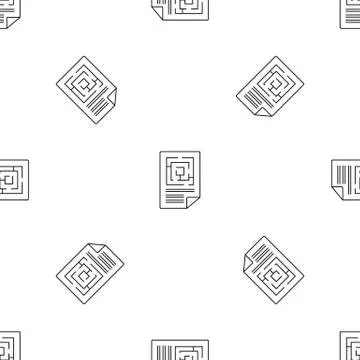 Labyrinth solution pattern seamless vector Stock Illustration