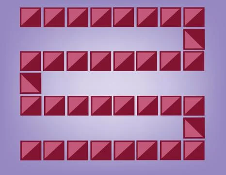 Labyrinth from squares Stockillustratie