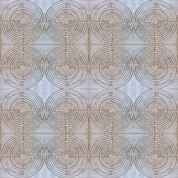 Labyrinth Stone Pattern Digital photo manipulation technique labyrinth mot... Foto stock