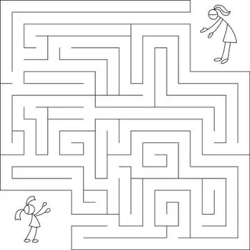 Labyrinth texture pattern Stock Illustration