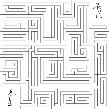 Labyrinth texture pattern Illustrazione stock