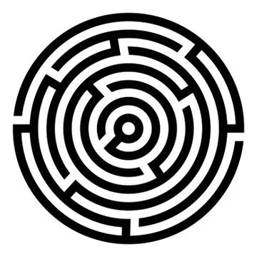 Labyrinth. Vector illustration of round maze Illustrazione stock