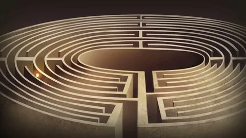 Labyrinth Walking 스톡 동영상 75759486