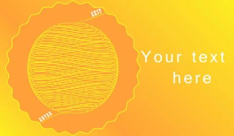 A labyrinth of yellow lines on a bright background Stock Illustration