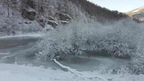 Lac enneigé Stock Footage 230302189