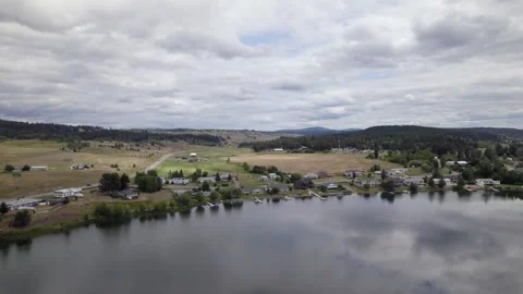Lac la Hache Aerial Footage 4K Stock Footage 247672453