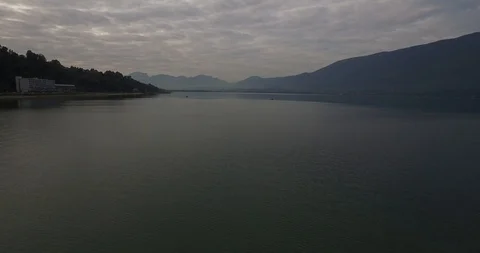  Lac seen from the sky Stock Footage 85864774