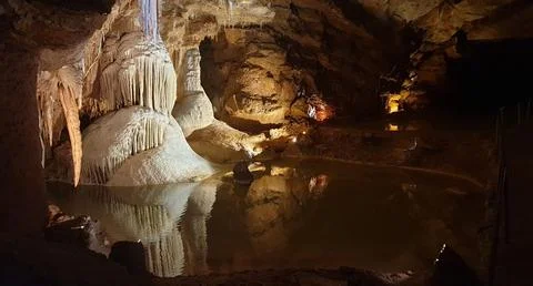 Lacave cave in the lot Stock Photos