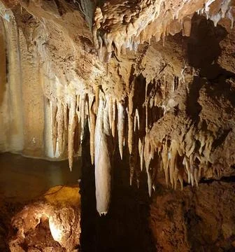 Lacave cave in the lot Stock Photos