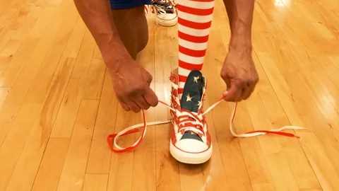 Lace up and play Stock Footage 125492926