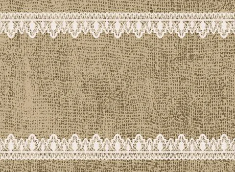Lace and sacking Illustrazione stock