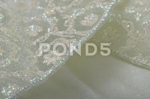 Lace and shiny satin Stock Photos