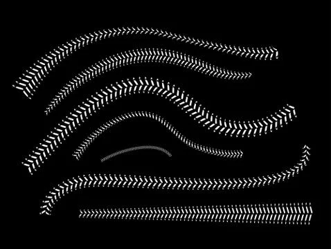 Lace from a baseball on a black background Stock Illustration