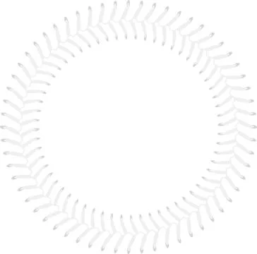 Lace from a baseball on a white background Stock Illustration