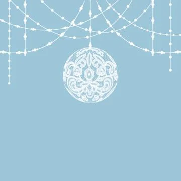 Lace bauble decorations Stock Illustration