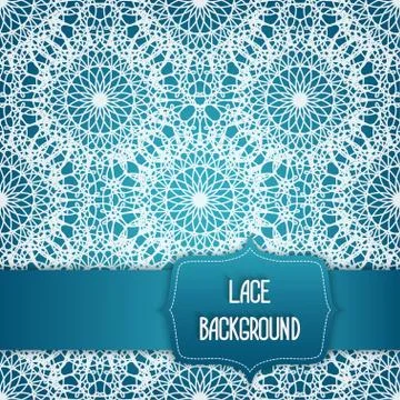 Lace blue background Stock Illustration