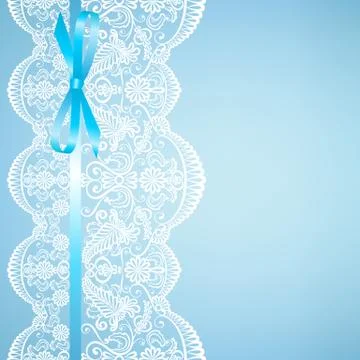 Lace on blue background Illustrazione stock