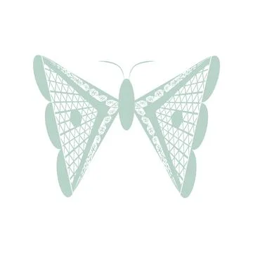 Lace blue moth Stock Illustration