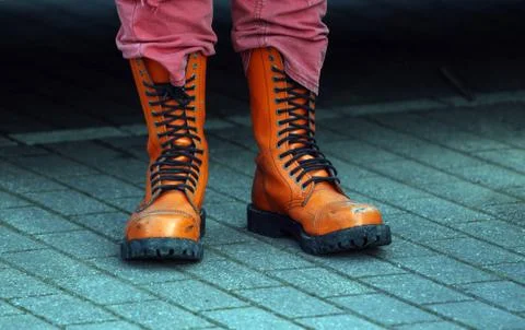 Lace-up boots Stock Photos