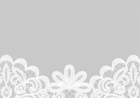 Lace border on black background Stock Illustration