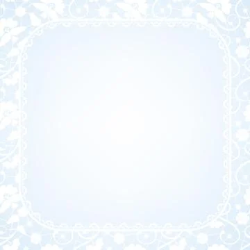 Lace border on blue background Stock Illustration