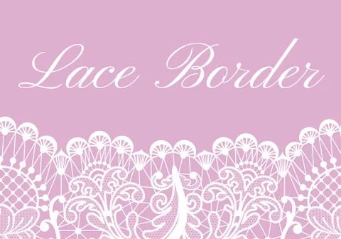 Lace border card Stock Illustration