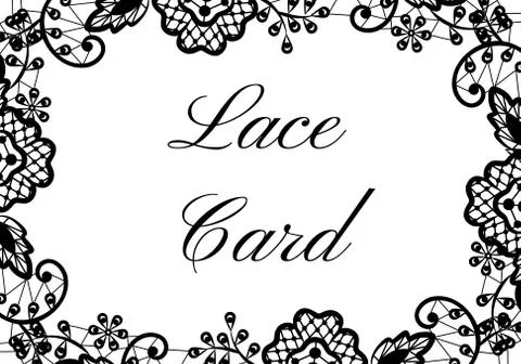 Lace border card Illustrazione stock