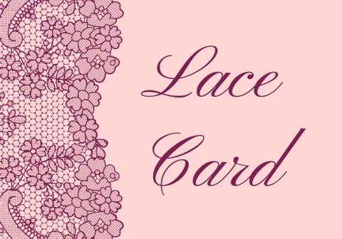Lace border card Stock Illustration