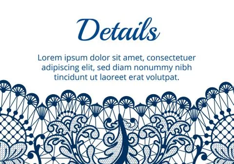 Lace border card Stock Illustration