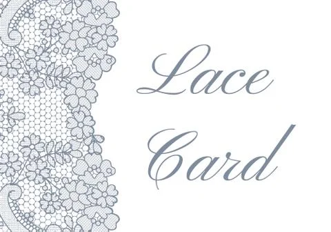 Lace border card Stock Illustration