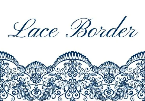 Lace border card Stock Illustration