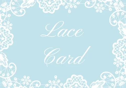 Lace border card Stock Illustration