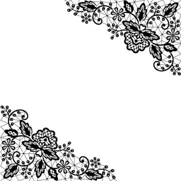 Lace border Stock Illustration