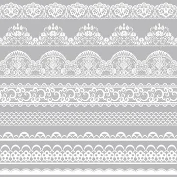 Lace borders Stock Illustration