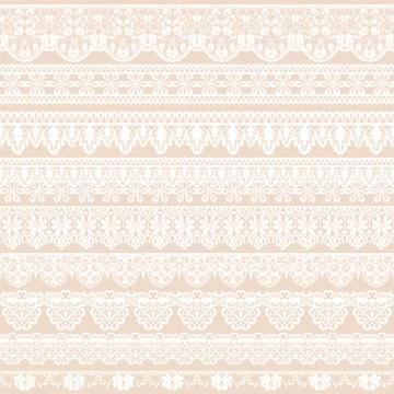 Lace borders Illustrazione stock