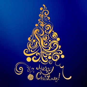 Lace christmas tree Stock Illustration