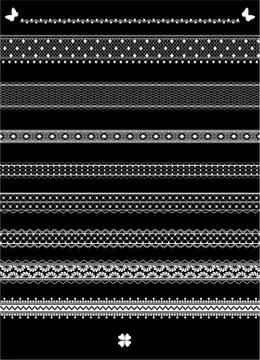 Lace decorations Stock Illustration