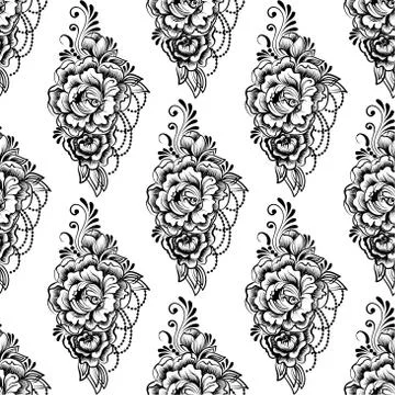 Lace elegant vintage pattern Stock Illustration