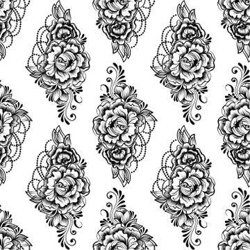 Lace elegant vintage pattern Stock Illustration