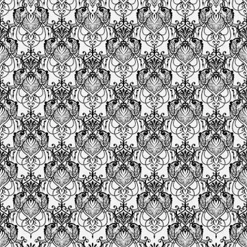 Lace elegant vintage pattern Stock Illustration