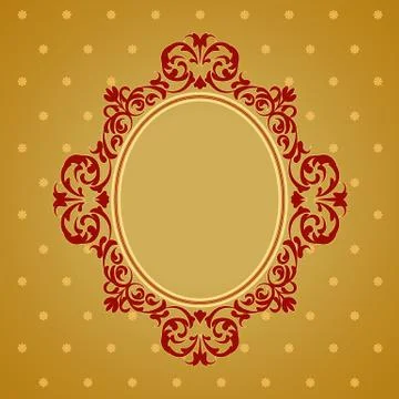Lace floral frame. Vector element for your design Stock Illustration