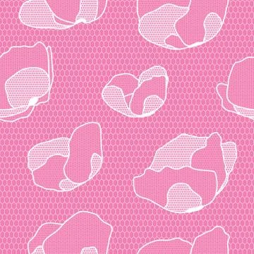 Lace flower seamless pattern 库存插图